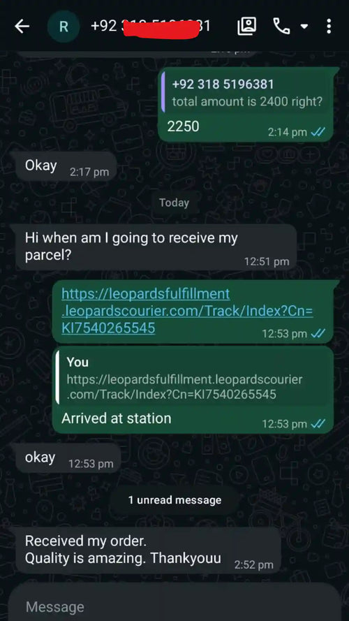 Customer feedback