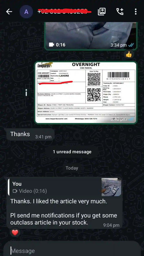 Customer feedback