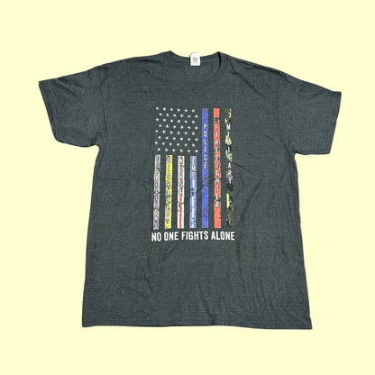 🇺🇸 “No One Fights Alone” American Service Tribute Tee