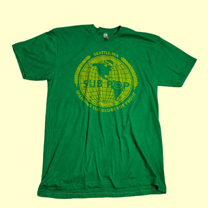 💚 Sub Pop Records “Seattle Globe” Tee