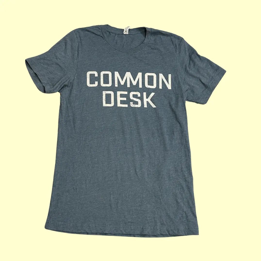 🩵 “Common Desk” Minimal Blue Tee
