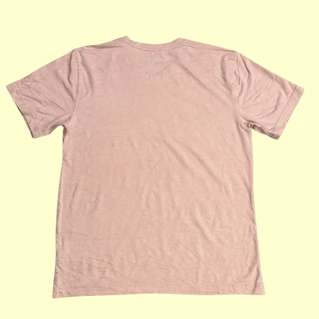 George “Getting Rowdy” Light Pink V-Neck Tee (Small)