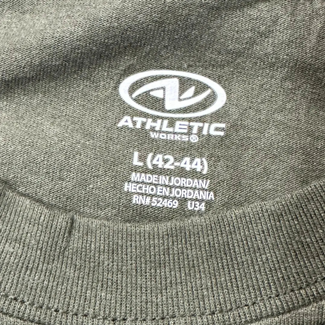 🟩 Athletic Works Basic Tee – Olive Green
