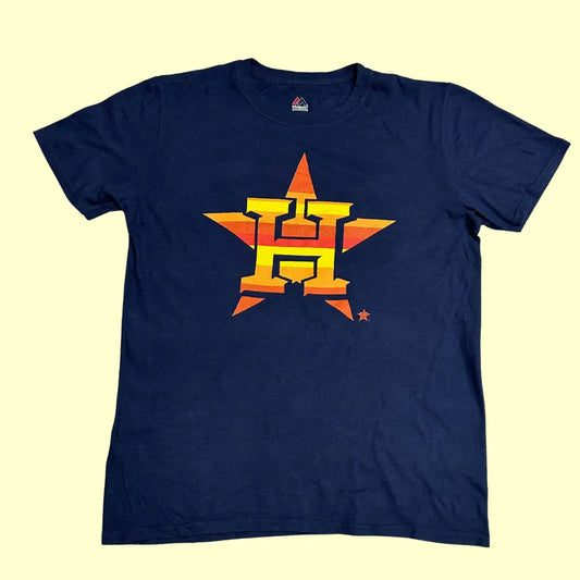 🧡 Majestic Houston Astros #27 Baseball Tee – Navy Blue