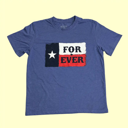 💙 Home of the Brave “Forever Texas” Graphic Tee – Blue