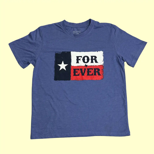 💙 Home of the Brave “Forever Texas” Graphic Tee – Blue