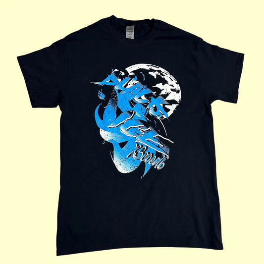 🧊 Black Ice Racing Graphic Tee – Black & Blue