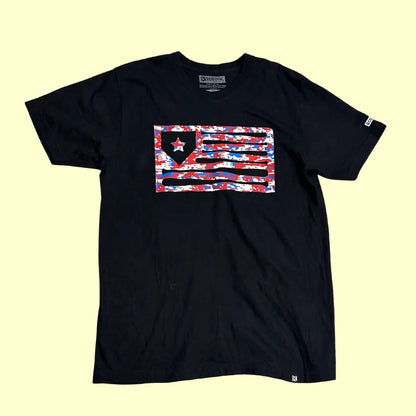⚾ Routine Baseball Camo Flag Tee – Black