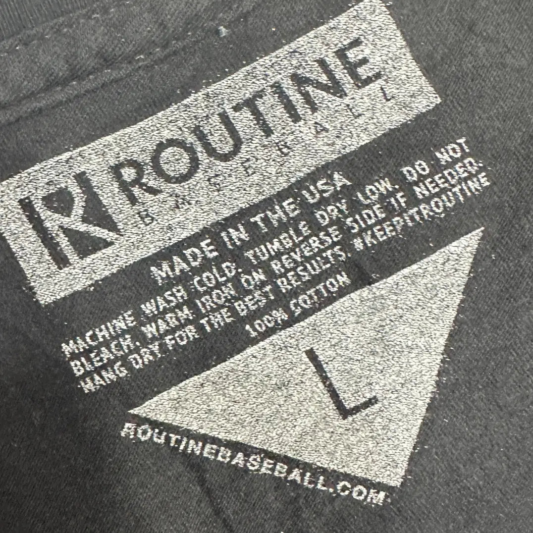 ⚾ Routine Baseball Camo Flag Tee – Black