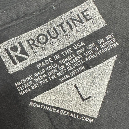 ⚾ Routine Baseball Camo Flag Tee – Black