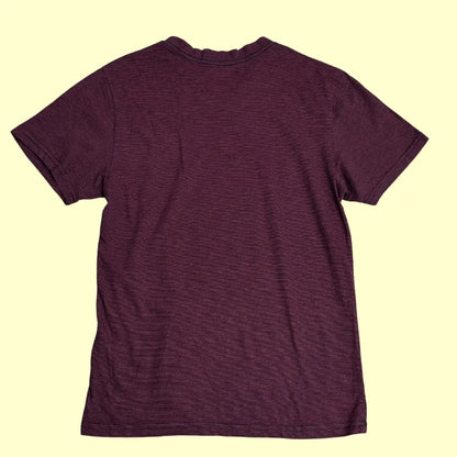 ⚓ Nautica Burgundy Textured V-Neck Tee – Classic Nautical Style