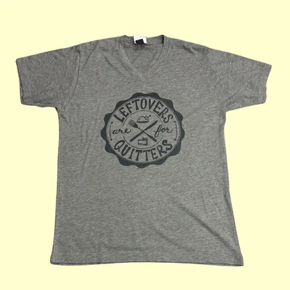 🍴 Leftovers Are for Quitters Funny Graphic Tee – Tultex Gray