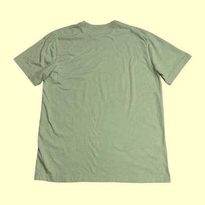 🌿 George Classic Cotton Tee – Light Olive Green