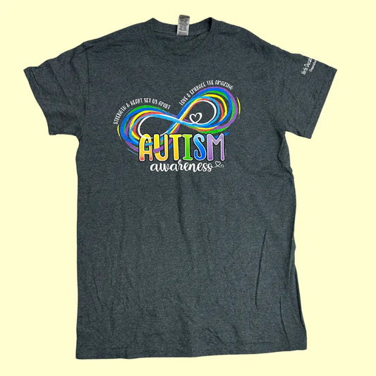 💙 Autism Awareness Infinity Tee – Celebrate Uniqueness, Charcoal Heather