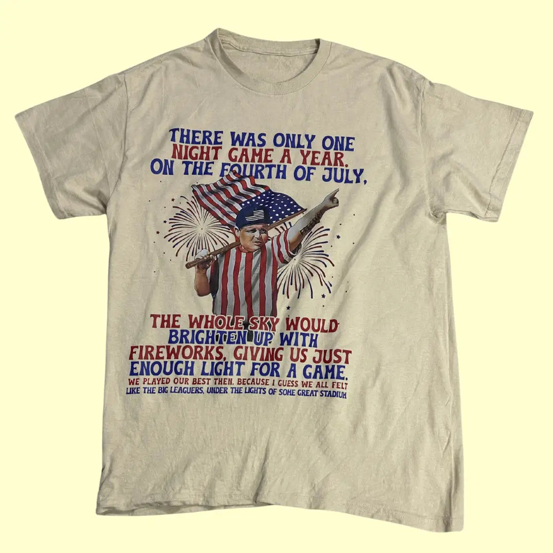 🎆 4th of July Americana Baseball Tee – Vintage Patriotic Edition (Beige