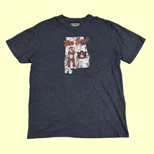 🦅 Auburn War Eagle Tee – College Pride Graphic (Heather Navy)