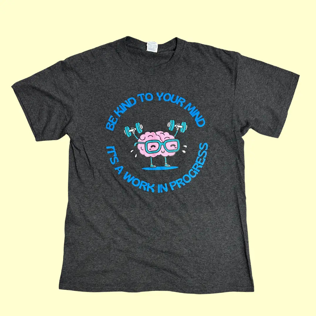 🧠 #BC2M Be Kind to Your Mind Tee – Mental Health Awareness Edition (Charcoal Grey)