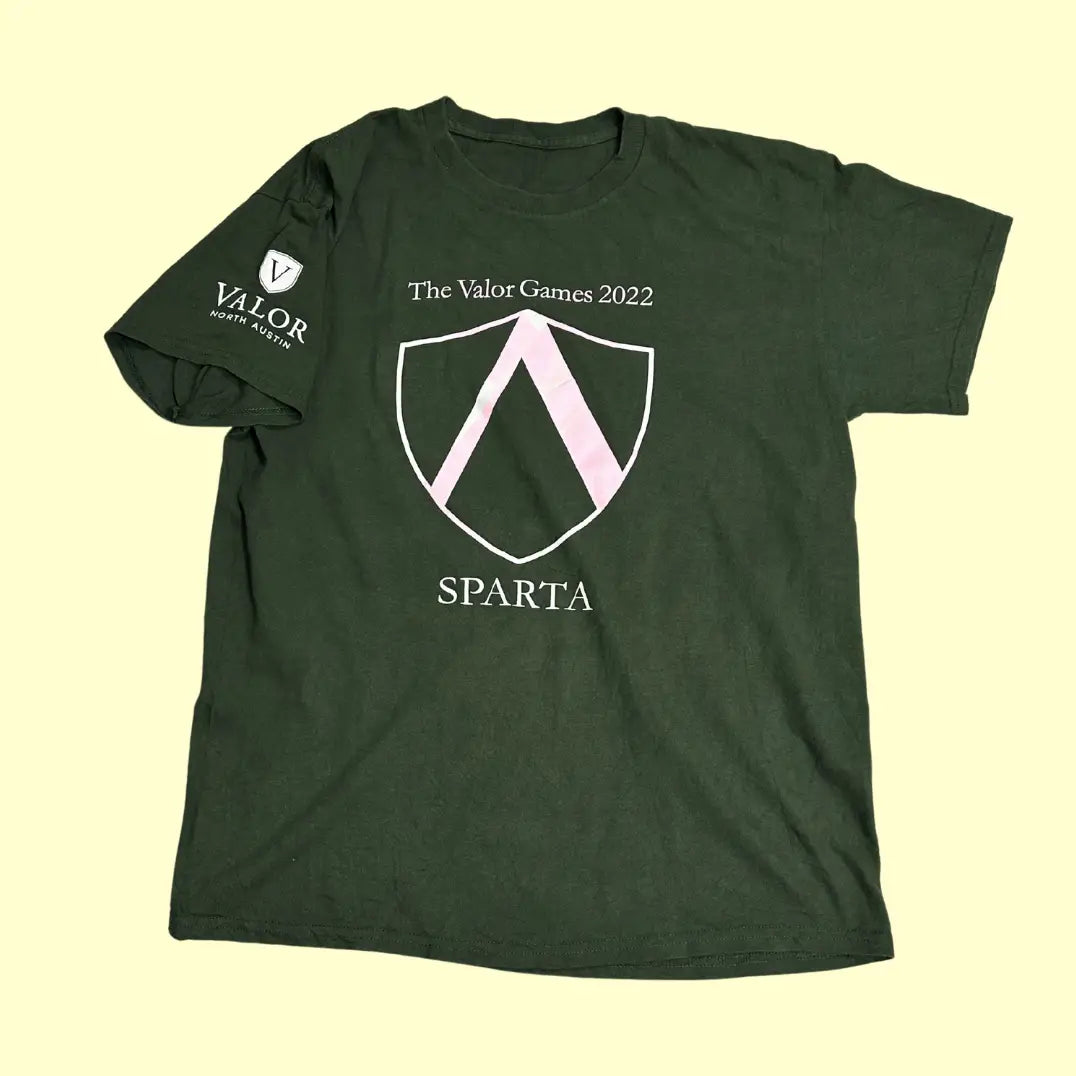 ⚔️ Valor Games 2022 “Sparta” Team Tee – Athletic Spirit Edition (Dark Green)