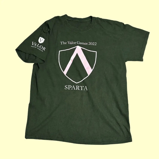 ⚔️ Valor Games 2022 “Sparta” Team Tee – Athletic Spirit Edition (Dark Green)