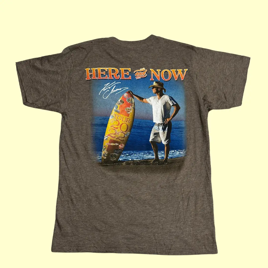 🎵 Kenny Chesney “Here and Now” Tour 2022 Tee – No Shoes Nation Edition (Brown Heather)