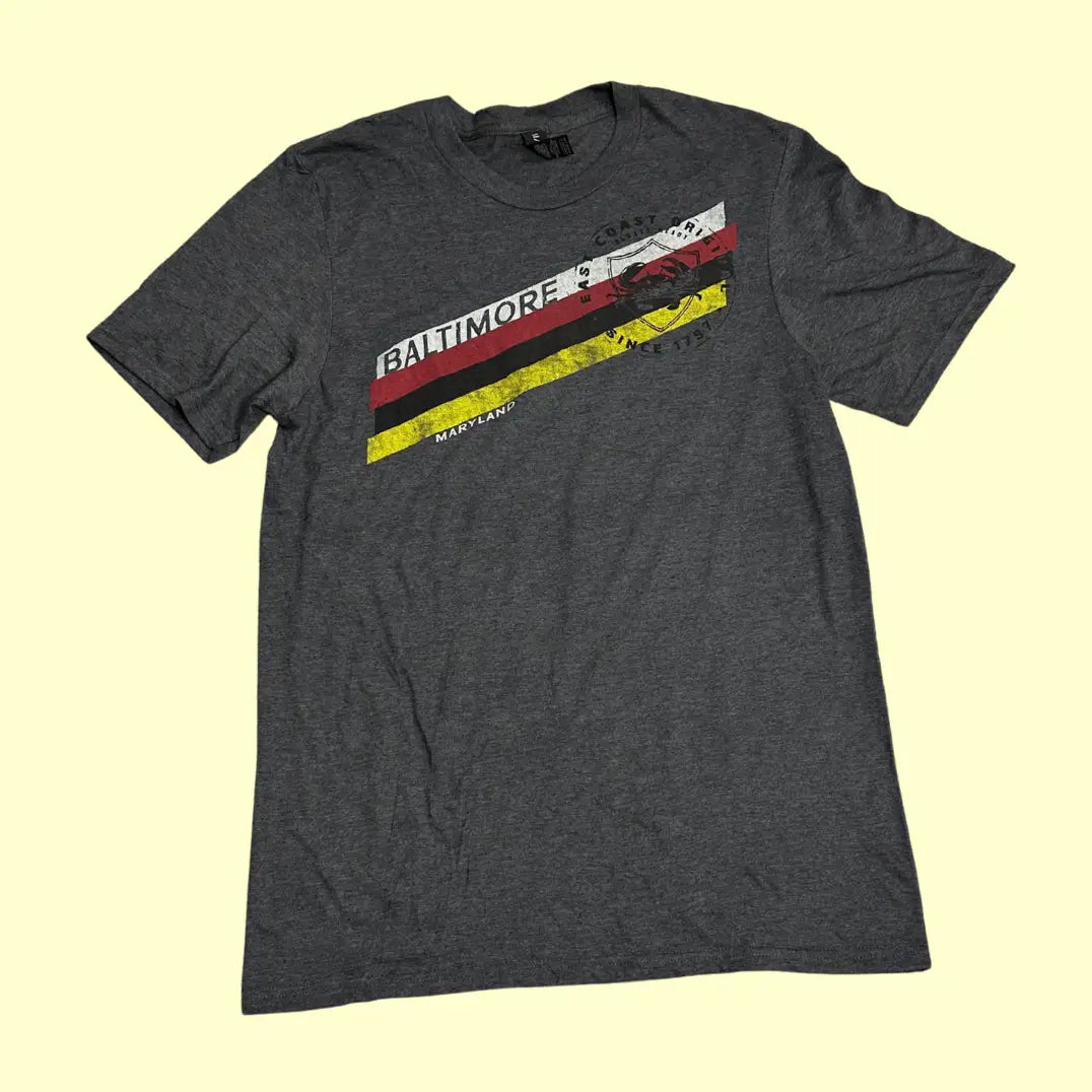⚓ Anvil “Baltimore Maryland” Tee – Coastal Heritage Edition (Dark Heather Gray)