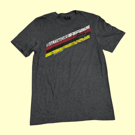 ⚓ Anvil “Baltimore Maryland” Tee – Coastal Heritage Edition (Dark Heather Gray)