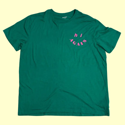 💚 Old Navy “Hi Again / Reholiday” Graphic Tee – Holiday Spirit Edition (Green)