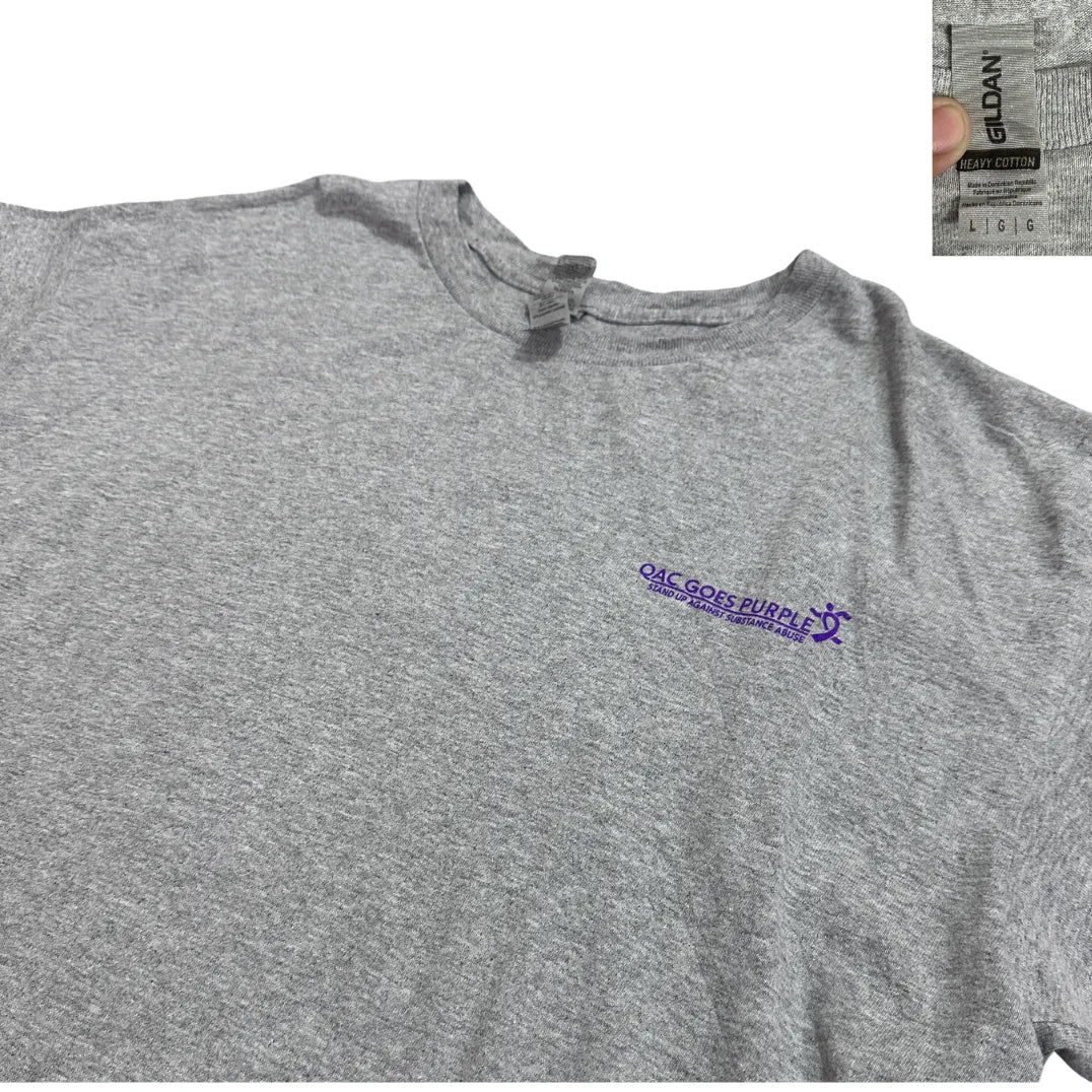 Gildan ® Heavy Cotton QAC Goes Purple Graphic T Shirt(L)