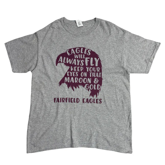 Gildan ®  Heavy Cotton Fairfield Eagles Maroon and Gold Graphic T Shirt