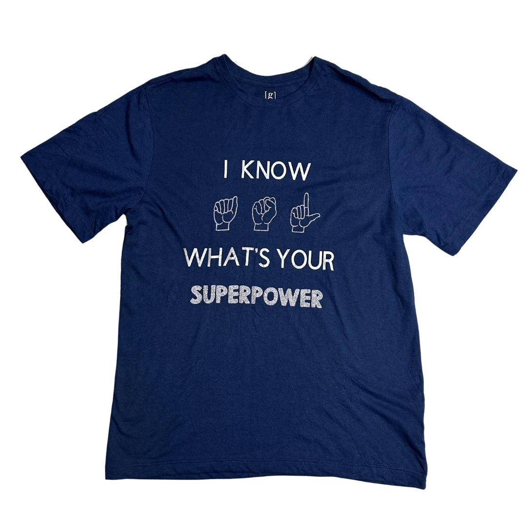 GEORGE® I Know What’s Your Superpower Graphic Navy T-Shirt