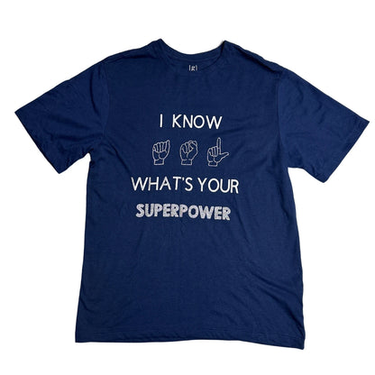 GEORGE® I Know What’s Your Superpower Graphic Navy T-Shirt