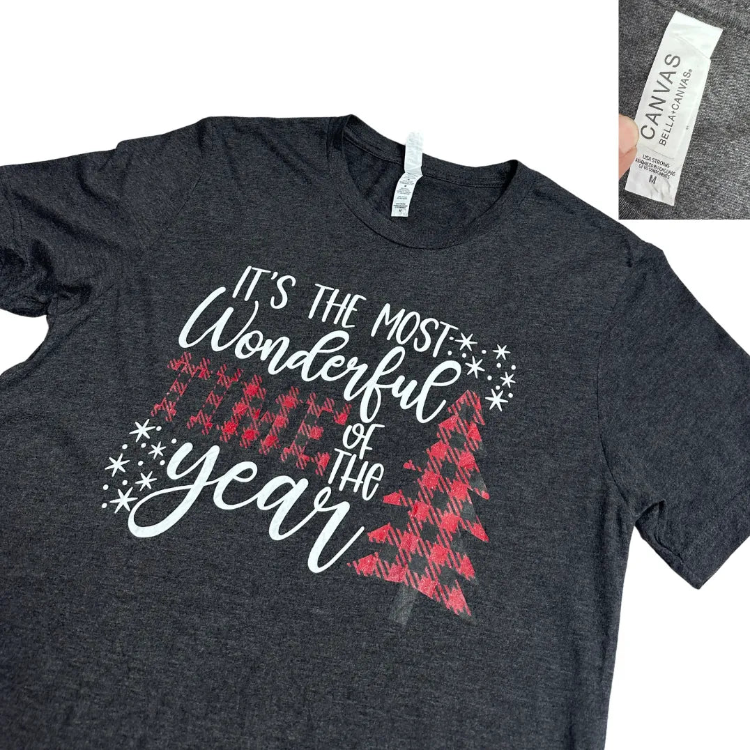 Bella + Canvas “Most Wonderful Time of the Year” Christmas Graphic T-Shirt