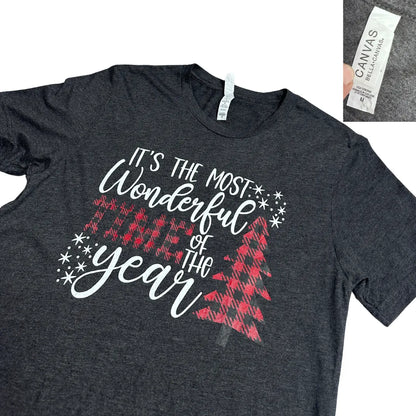 Bella + Canvas “Most Wonderful Time of the Year” Christmas Graphic T-Shirt