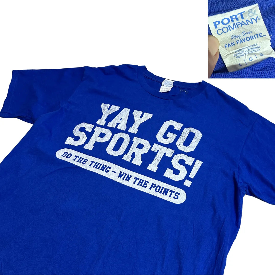 Port & Company “Yay Go Sports!” Graphic T-Shirt – Casual Sports Style Tee 👕⚡