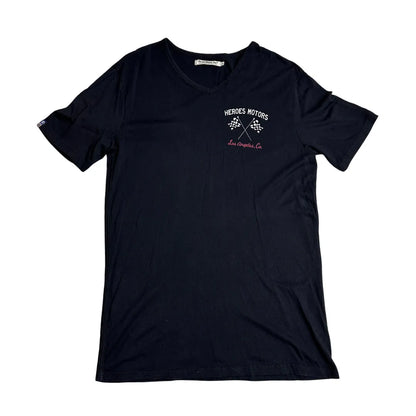 Heroes Motors Los Angeles Graphic T-Shirt – Racing Flag Casual Tee 🏁👕