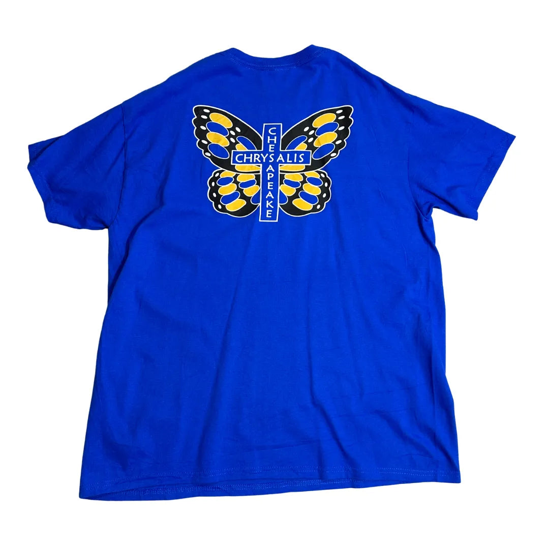 Chrysalis Chesapeake Butterfly Graphic T-Shirt – “Fly with Christ” Inspirational Tee 🦋✨