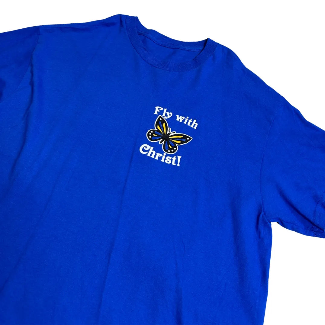Chrysalis Chesapeake Butterfly Graphic T-Shirt – “Fly with Christ” Inspirational Tee 🦋✨