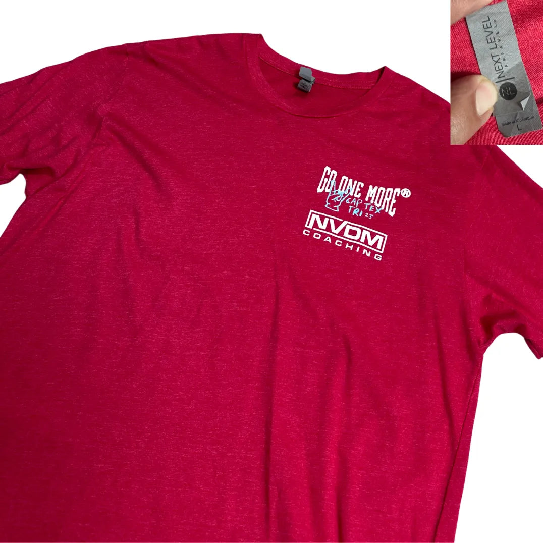 Next Level ® “Go One More” Motivational Graphic T-Shirt – CapTex Tri 2023 Tee 💪👕