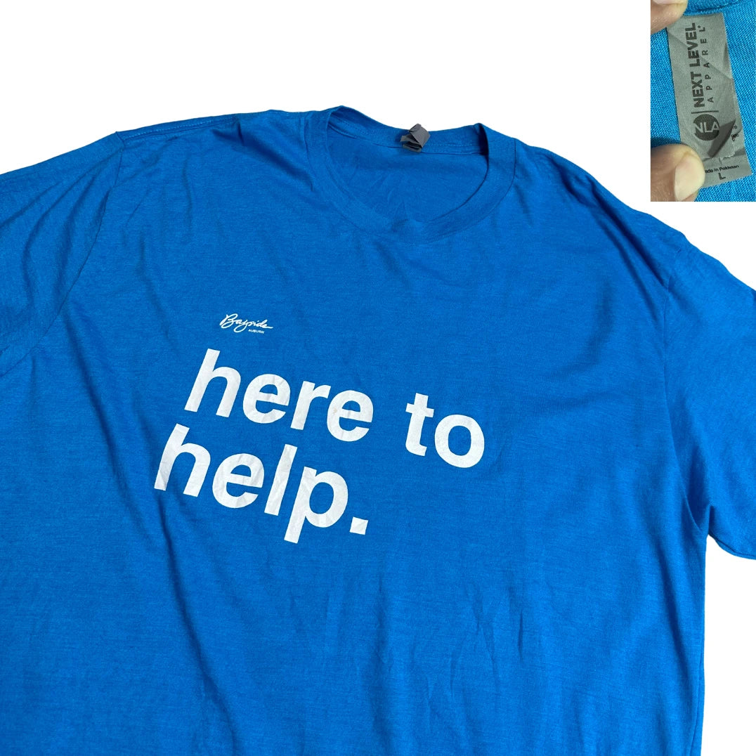 Next Level Apparel ® “Here To Help” Graphic T-Shirt 👕