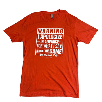 Next Level ®  “Football Warning” Graphic T-Shirt 🏈