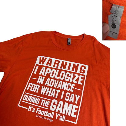 Next Level ®  “Football Warning” Graphic T-Shirt 🏈