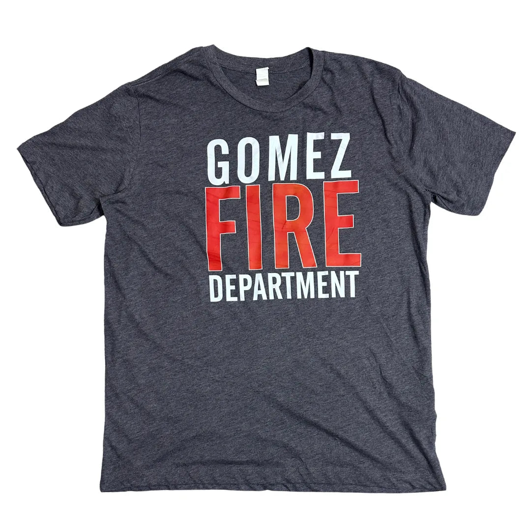 Grey Fire Department Graphic T-Shirt 🚒🔥