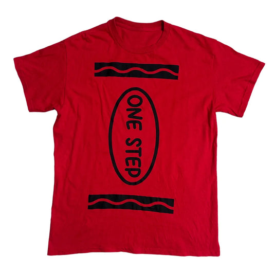 Red “One Step” Graphic Statement T-Shirt ❤️