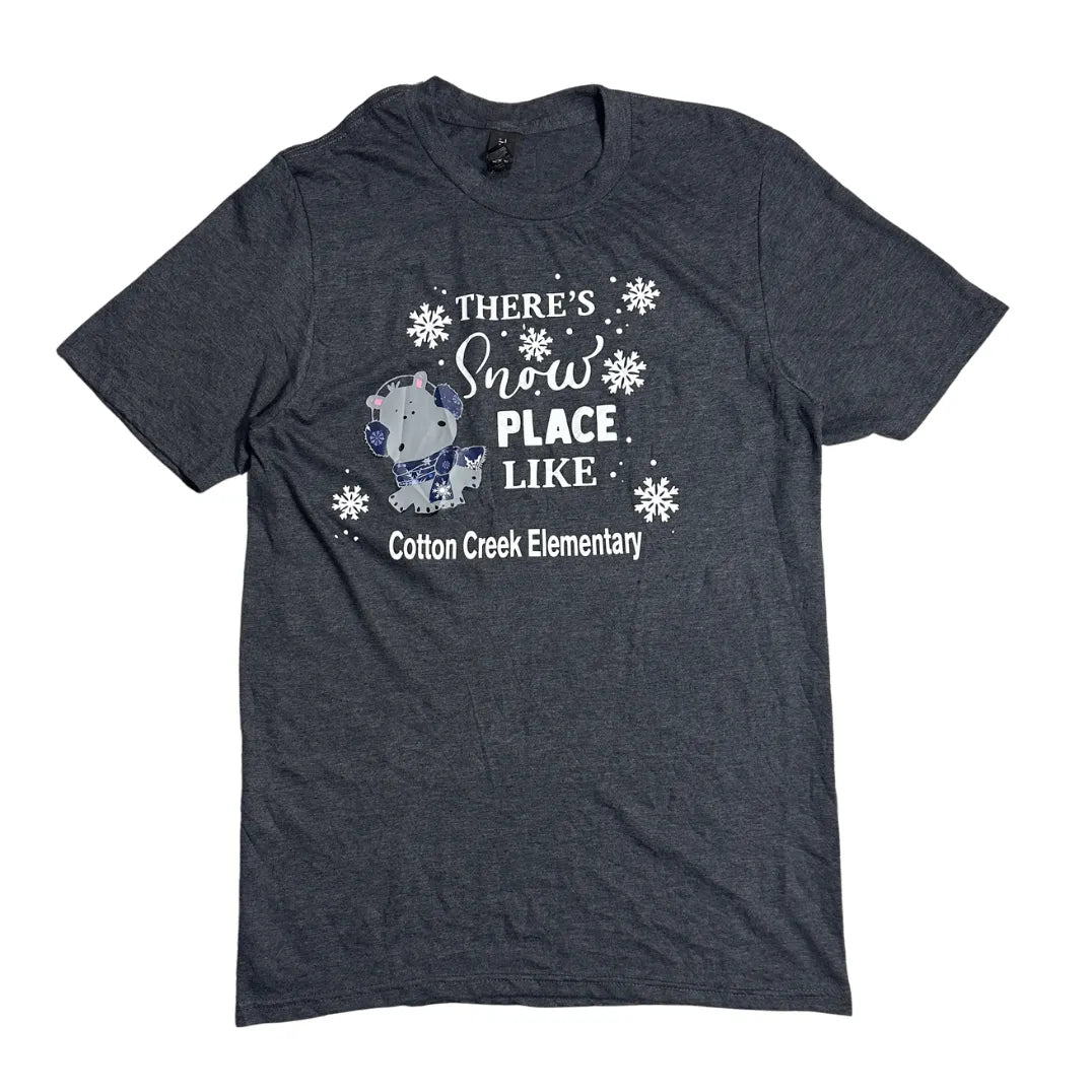 Anvil® Snow Place Graphic Grey Tee