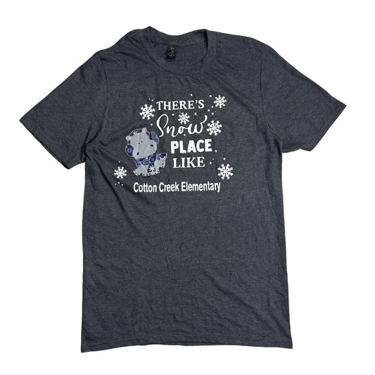 Anvil® Snow Place Graphic Grey Tee