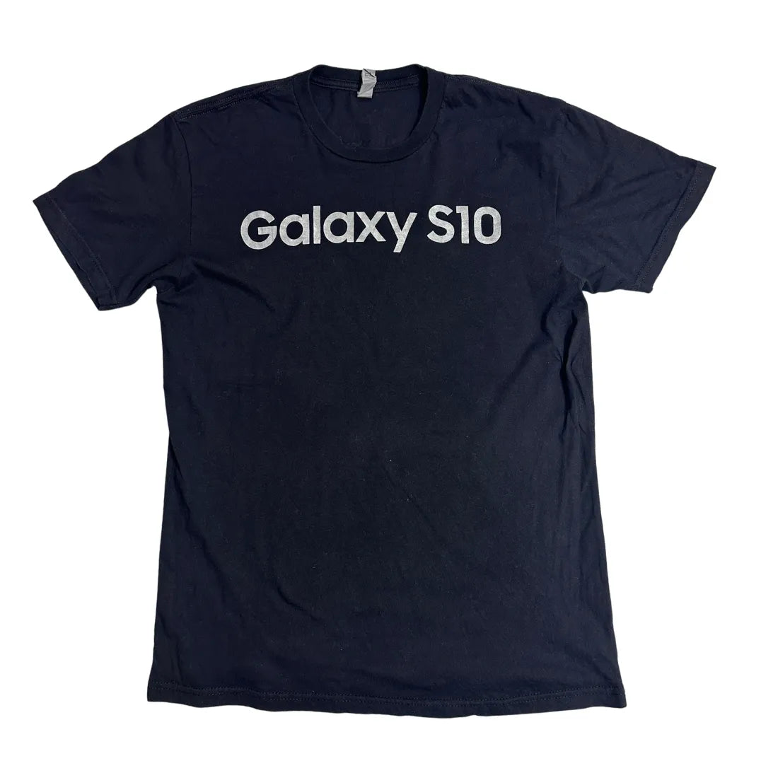 Next Level Apparel® Galaxy S10 Minimal Logo Black Tee