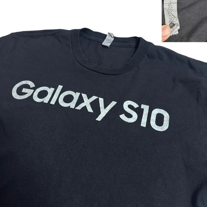 Next Level Apparel® Galaxy S10 Minimal Logo Black Tee