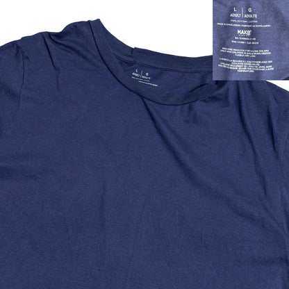 Classic Navy Crew Neck Essential T-Shirt(L)
