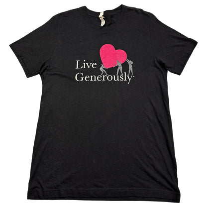 Bella + Canvas® Black "Live Generously" Graphic T-Shirt
