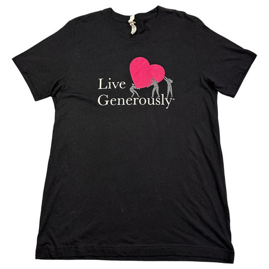 Bella + Canvas® Black "Live Generously" Graphic T-Shirt